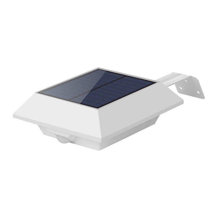 Luce da giardino solare montata a parete esterna con sensore di movimento PIR e flusso luminoso di 300lm