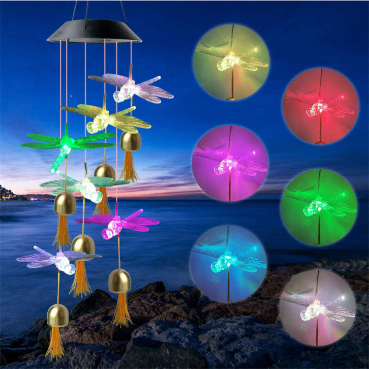 Lampada a campana di vento da giardino Lampada a campana di vento solare Lampada per decorazioni di farfalle personalizzabili per interni