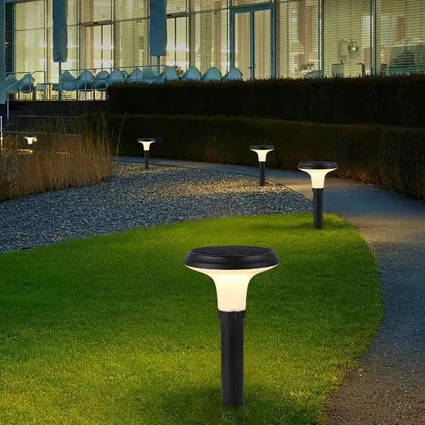 IP65 Lanterna decorativa esterna Porta di pietra Colonna solare luce con supporto dimmer