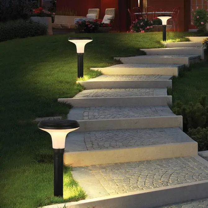 IP65 Lanterna decorativa esterna Porta di pietra Colonna solare luce con supporto dimmer