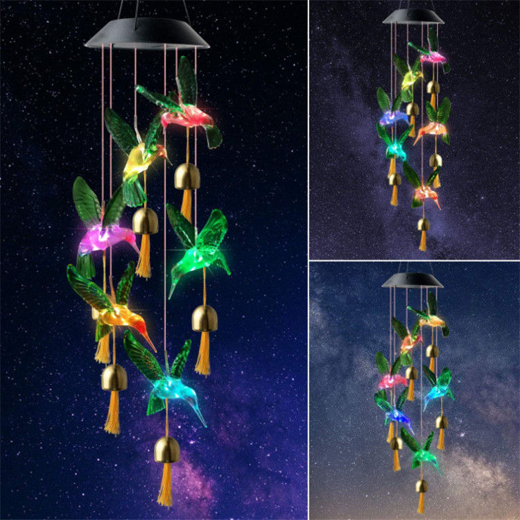 Lampada a campana di vento da giardino Lampada a campana di vento solare Lampada per decorazioni di farfalle personalizzabili per interni