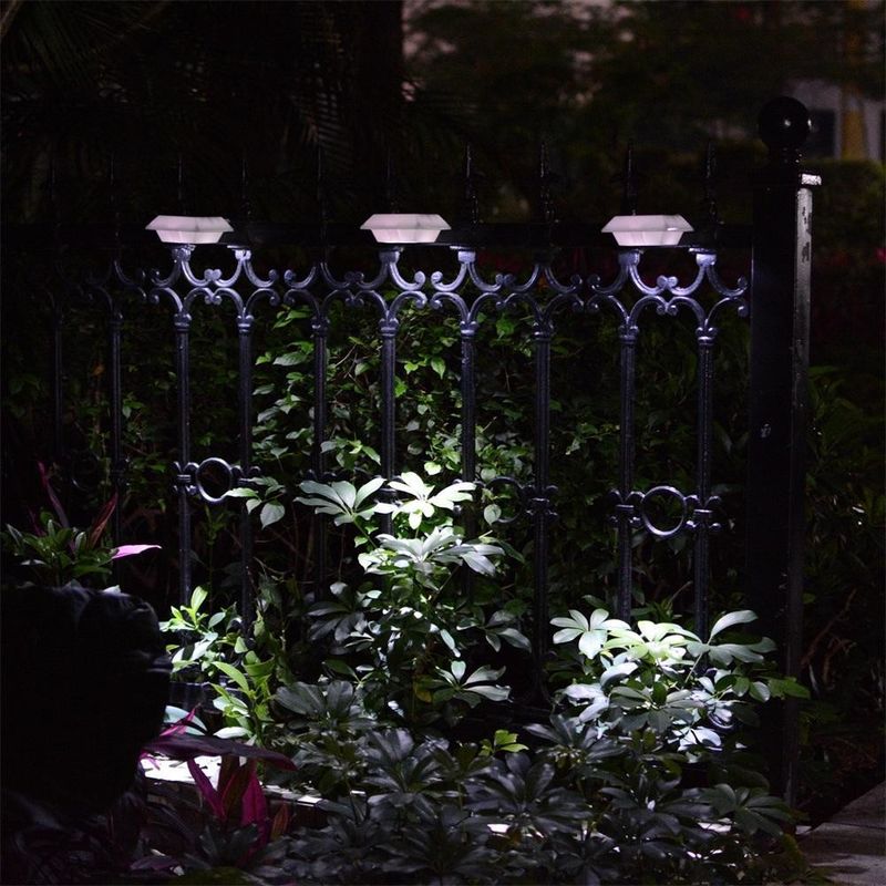Lampade a LED a scarico solare per corridoio del patio del giardino 12 LED Lampade a parete impermeabili esterne