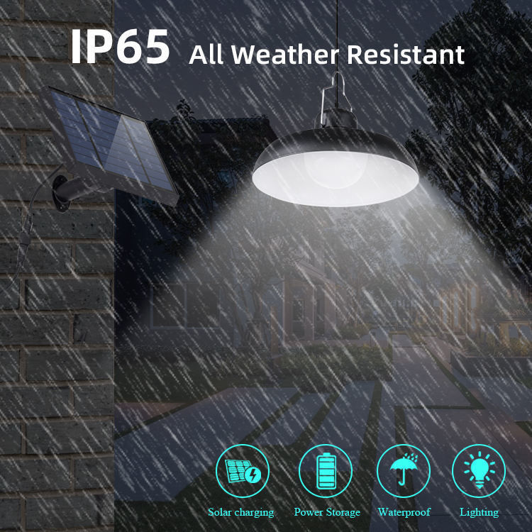 Linterna a LED cinese ad acqua resistente a energia solare per campeggio portabile