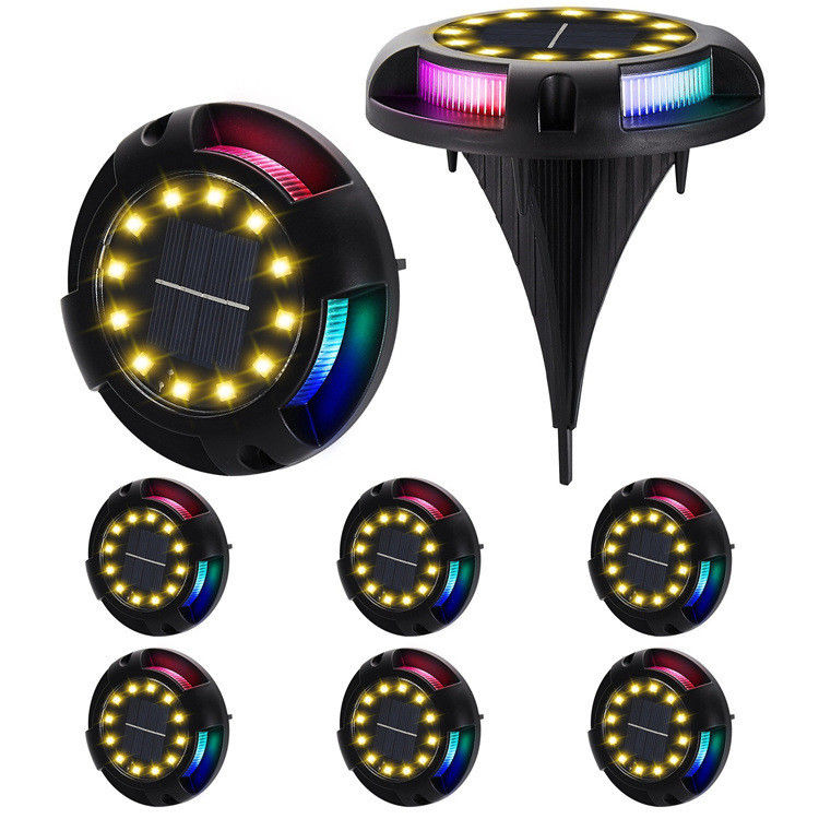 Lampade a disco a energia solare per paesaggio, corridoio, patio, giardino esterno a LED impermeabile