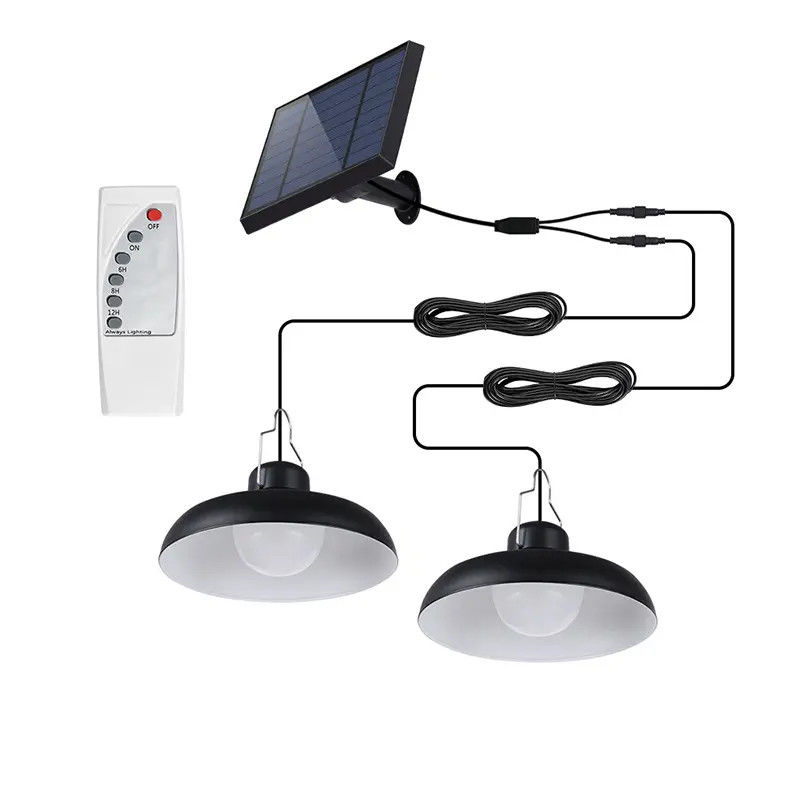 Lampada da giardino solare con batteria ad alta capacità e lampada LED bianca calda e fredda