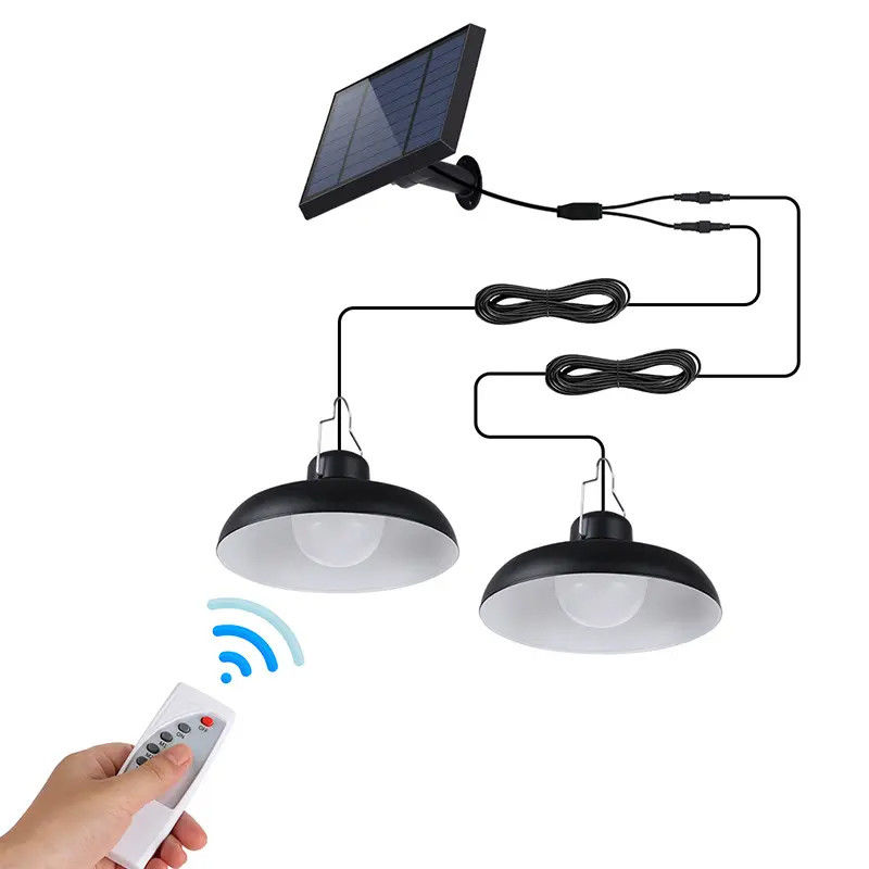 Lampada da giardino solare con batteria ad alta capacità e lampada LED bianca calda e fredda