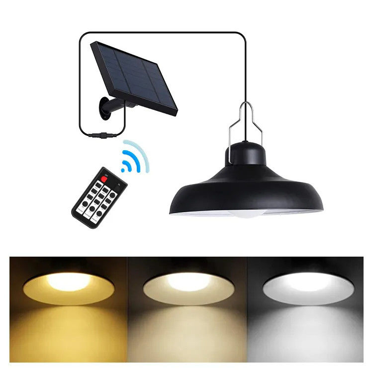 270° angolo di raggio lampadario solare temperatura del colore CCT 6000K-7000K lampada appesa telecomando