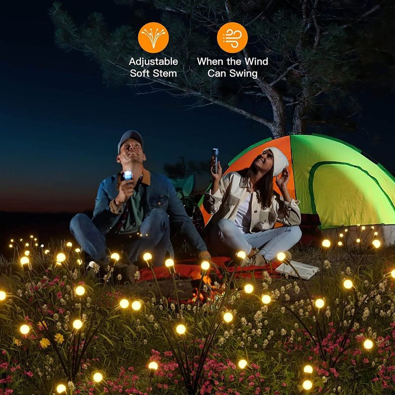 360° angolo di raggio Luci di giardino solare LED Luci di lucciole per giardino Decorazione patio Xma