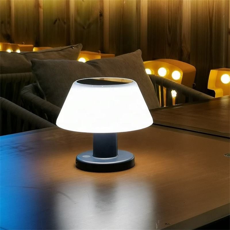 Lampada solare da tavolo a LED Luce da tavolo bianca Luci notturne IP55 Lampada solare da tavolo da giardino