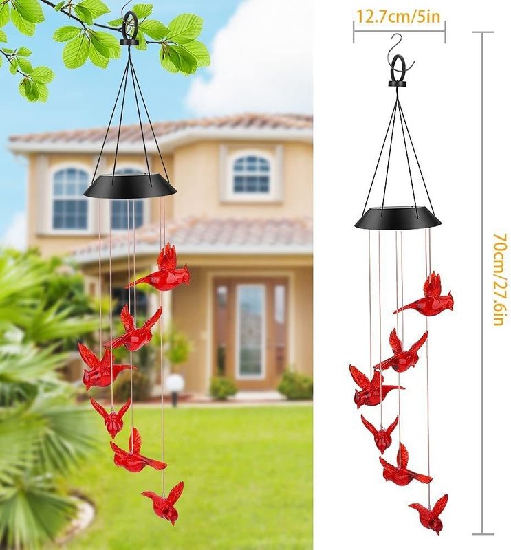 Lampade LED a vento solare per decorazioni domestiche esterne