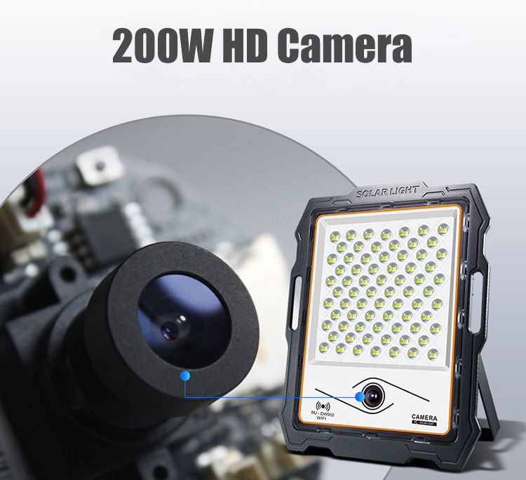 120° angolo di raggio 100 200 300 400watt Luce solare con telecamera Cctv Lampade a LED in alluminio