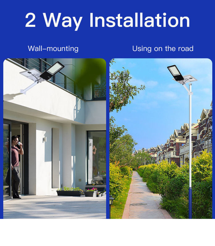 80 Ra 50w 100w 150w Lampada stradale all'aperto integrata All In One Led Solar Street Light impermeabile