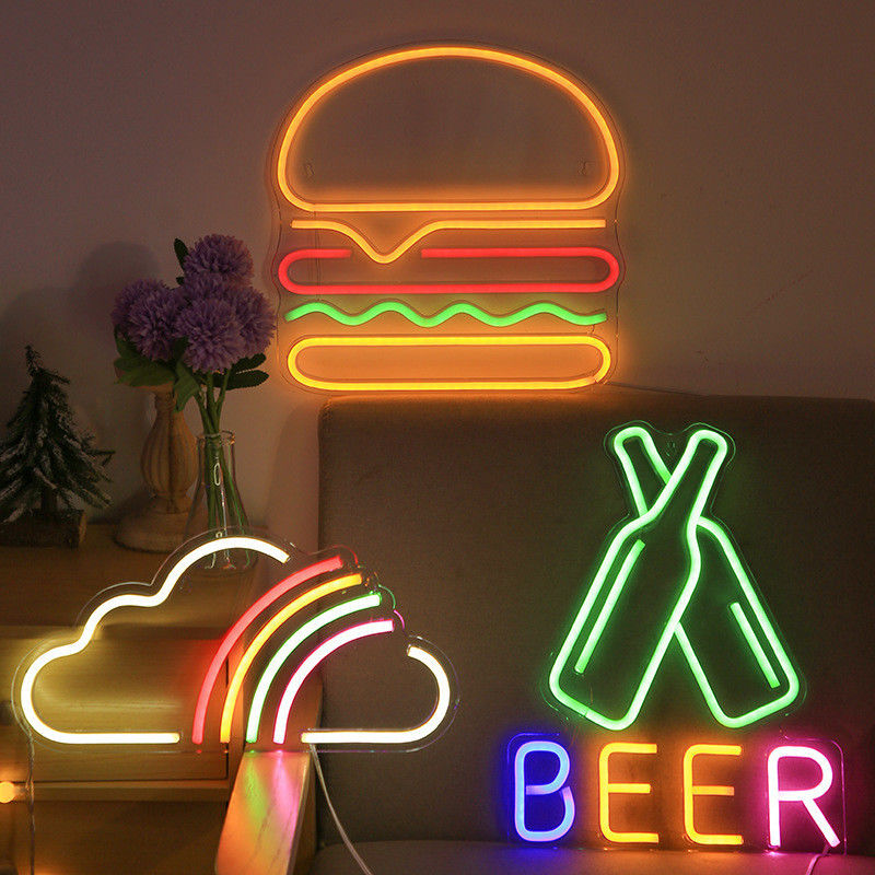 Neon Sign USB Switch Control Lampada acrilica per sala da pranzo Restaurante Decorazione per eventi di festa