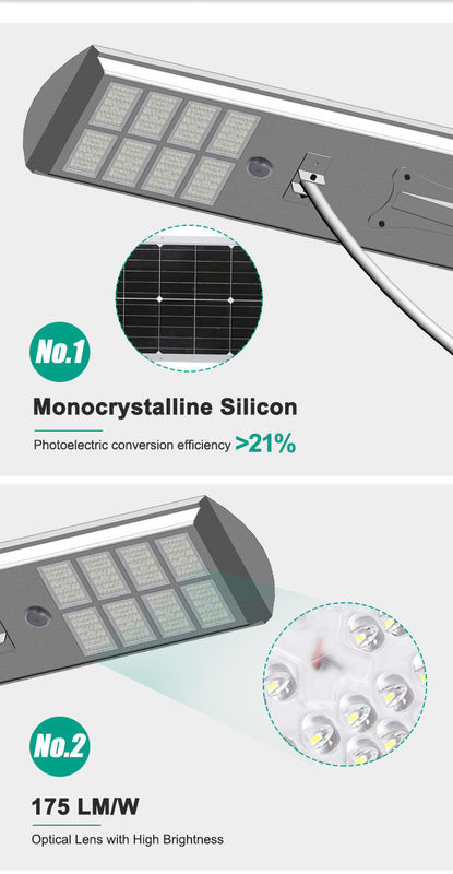 ROAD High Lumen 50W 60W 80W 100W all'aperto all'interno di un unico LED LED Solar Street Light