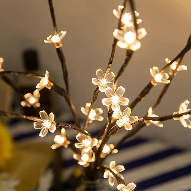 20LED Fiore di ciliegio Fiore di albero di luce LED Lampada impermeabile IP 42 Lunghezza Come mostra