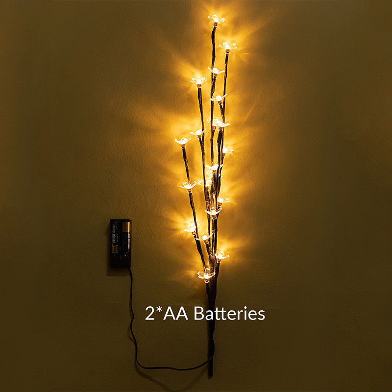 20LED Fiore di ciliegio Fiore di albero di luce LED Lampada impermeabile IP 42 Lunghezza Come mostra