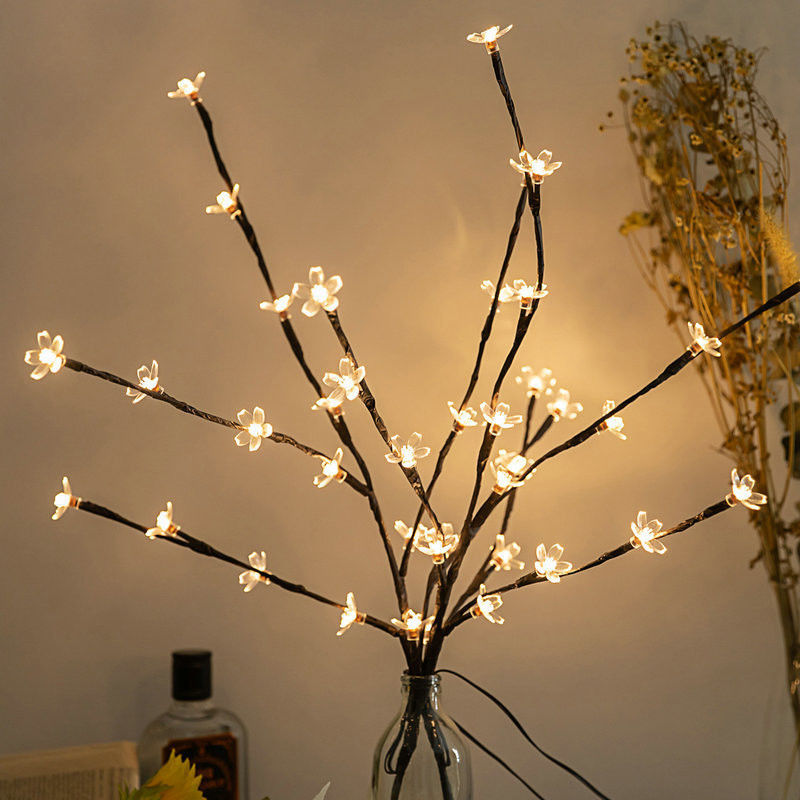 20LED Fiore di ciliegio Fiore di albero di luce LED Lampada impermeabile IP 42 Lunghezza Come mostra
