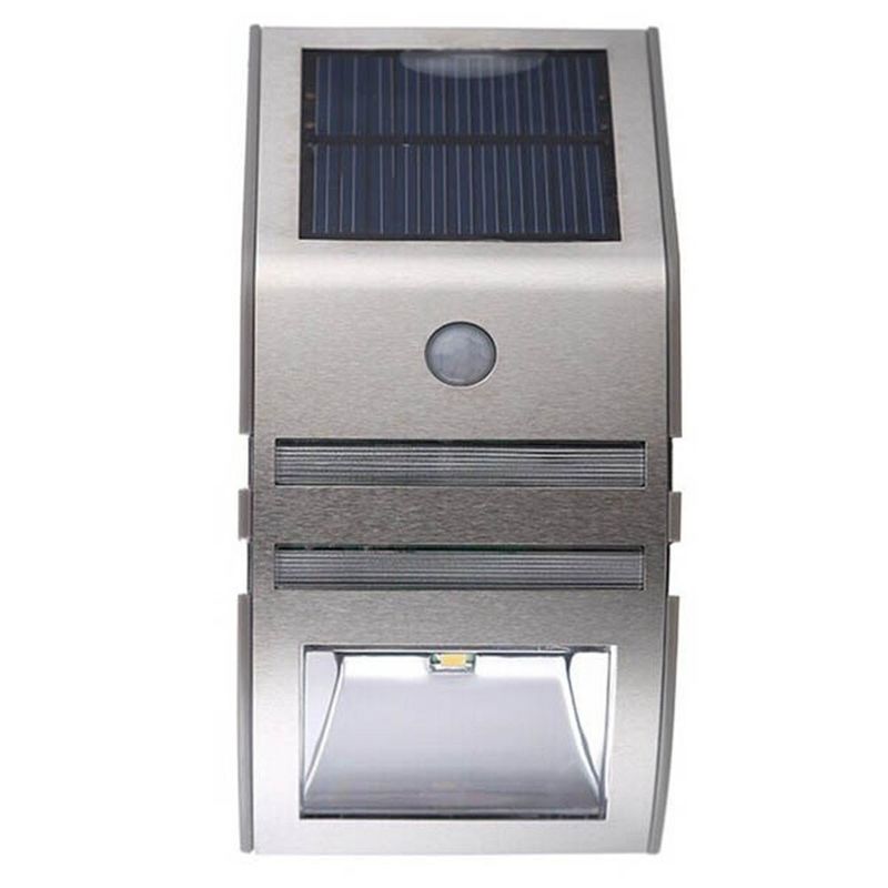 Lampada solare esterna con materiale in acciaio inossidabile impermeabile e sensore intelligente