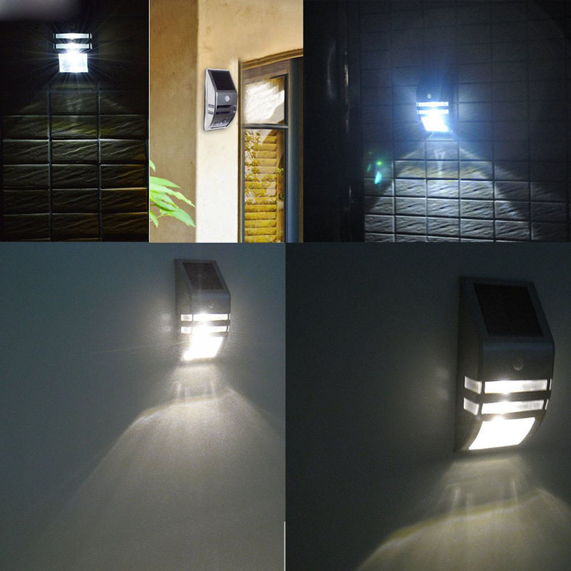 Lampada solare esterna con materiale in acciaio inossidabile impermeabile e sensore intelligente