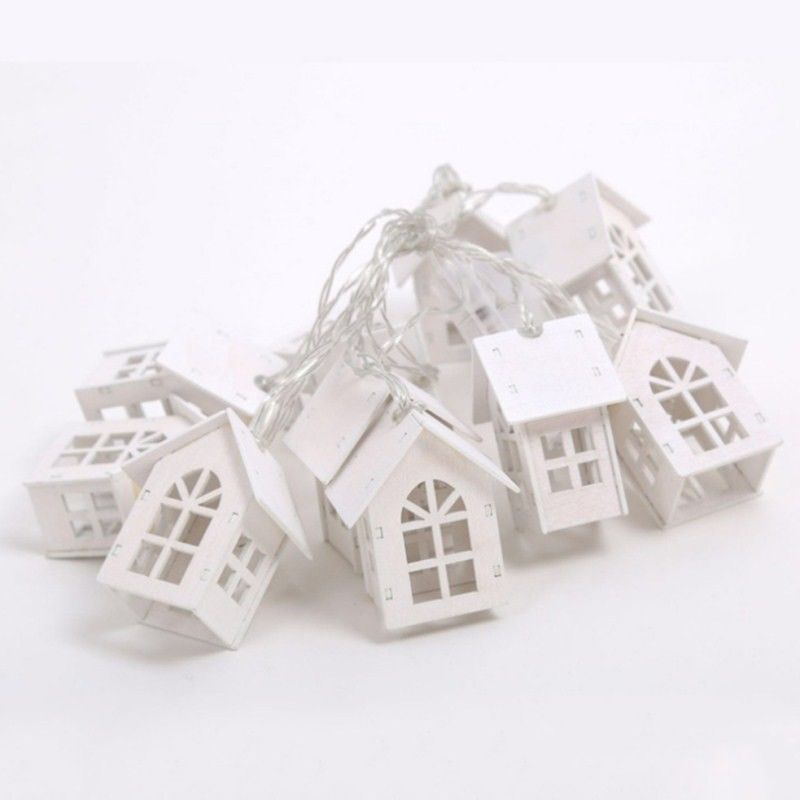 3500K Caldo Casa Bianca Forma Fairy String Luci 1.5M 10L per Natale Indoor Outdoor