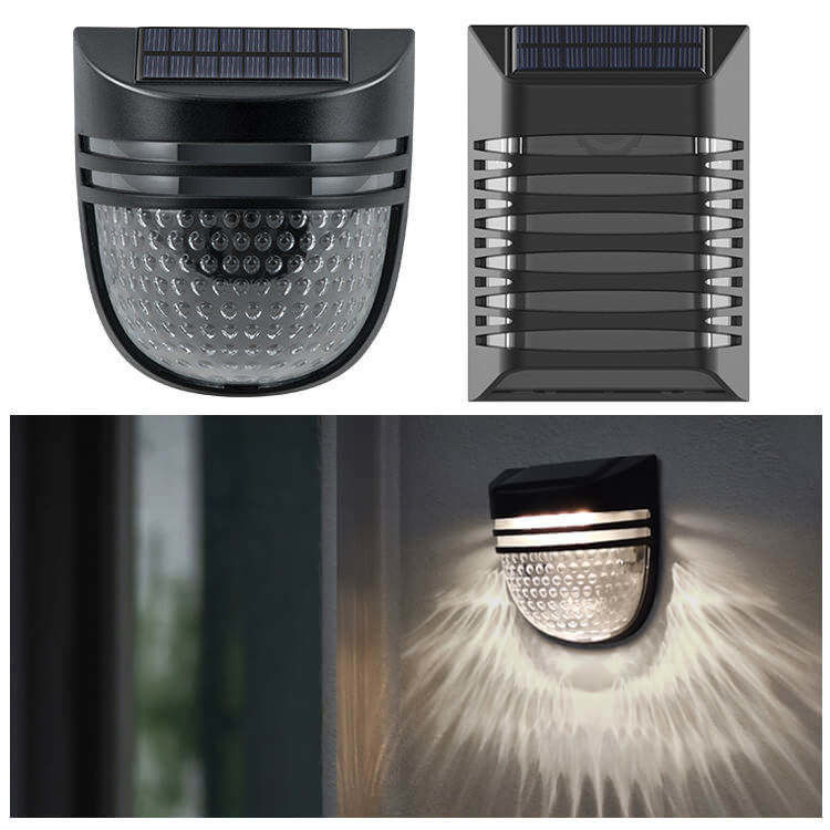 120° angolo del fascio ABS Nuovo resistente all'acqua all'aperto Led Step Stair Deck Garden Wall Solar Fence Post Lights