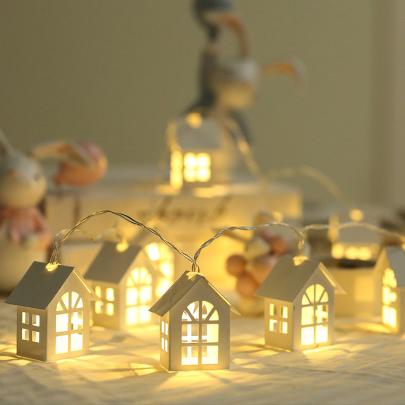 3500K Caldo Casa Bianca Forma Fairy String Luci 1.5M 10L per Natale Indoor Outdoor