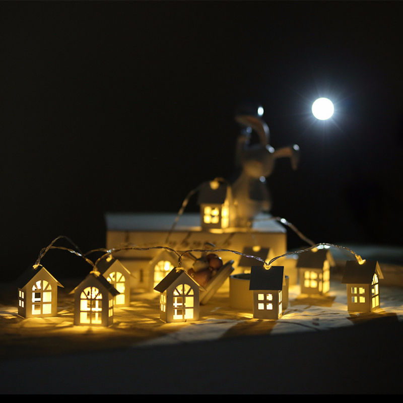 3500K Caldo Casa Bianca Forma Fairy String Luci 1.5M 10L per Natale Indoor Outdoor