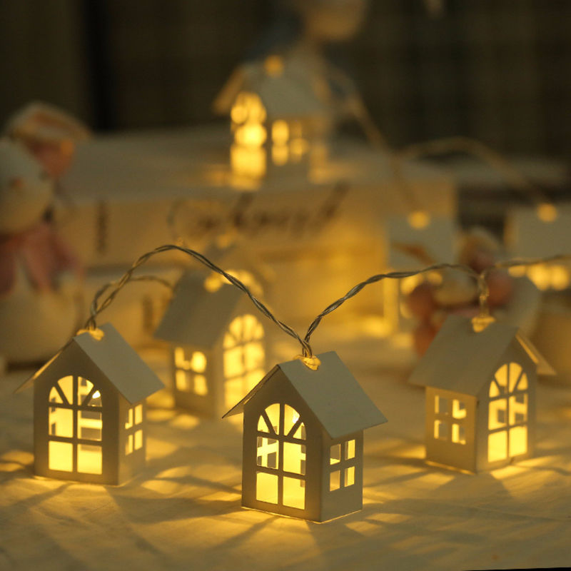 3500K Caldo Casa Bianca Forma Fairy String Luci 1.5M 10L per Natale Indoor Outdoor