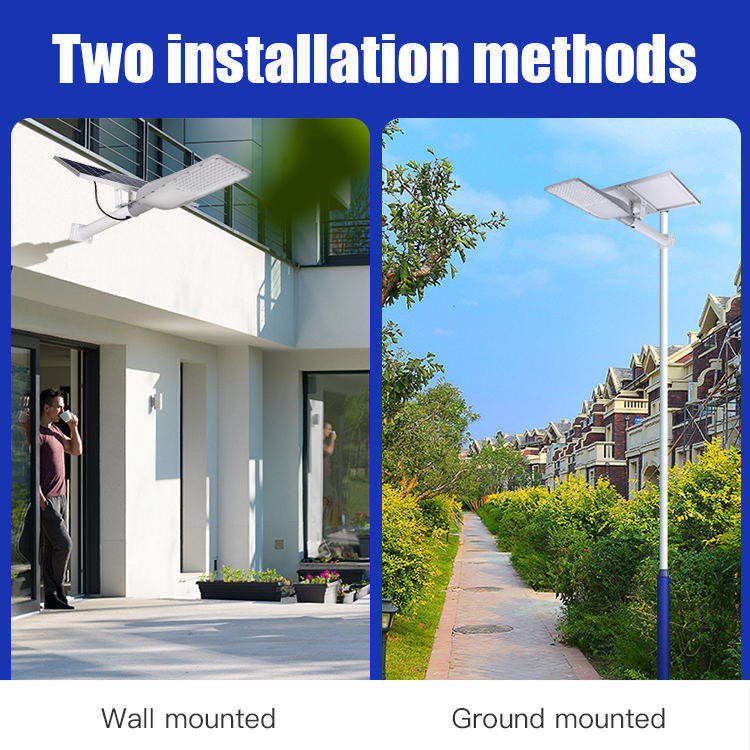 120° angolo di raggio Sistema di illuminazione solare commerciale esterno 10w 20w 30w 40w 50w 100w