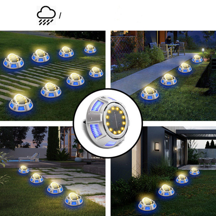 3V Voltaggio d'ingresso Luce solare sotterranea per la decorazione del parco giardino in ABS/alluminio