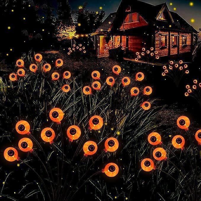 Glow giardino all'aperto LED luce solare bulbo oculare per Halloween corda decorativa di Natale