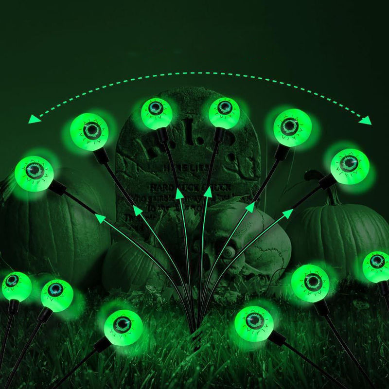 Glow giardino all'aperto LED luce solare bulbo oculare per Halloween corda decorativa di Natale