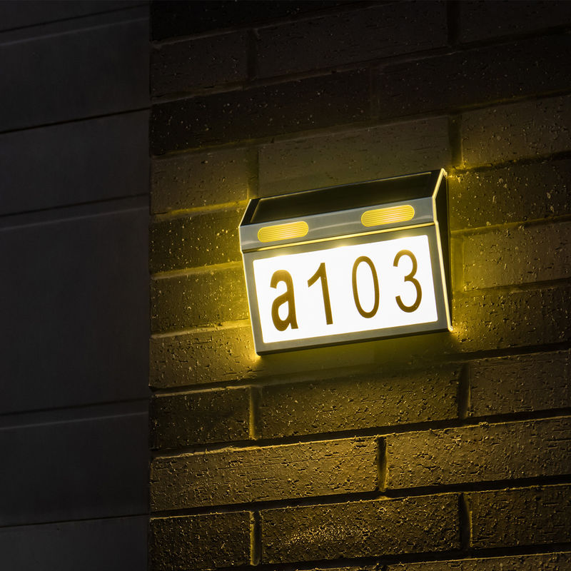 40lm Flux luminoso solare LED luce da giardino per la casa porta garage piastra di muro illuminazione