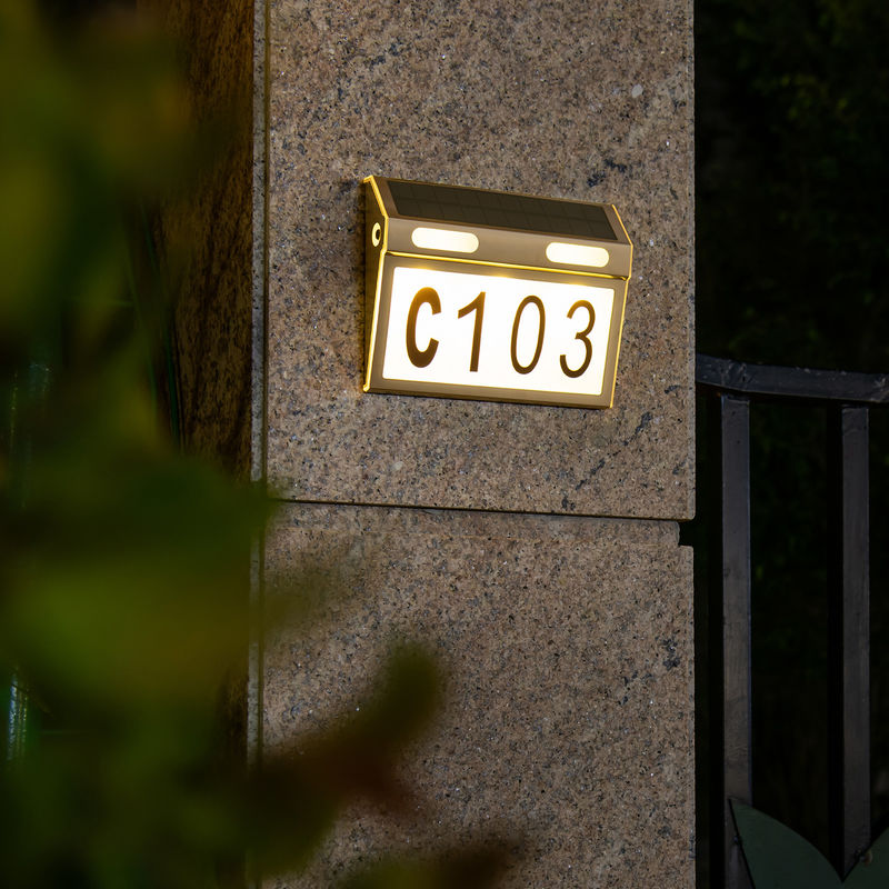 40lm Flux luminoso solare LED luce da giardino per la casa porta garage piastra di muro illuminazione