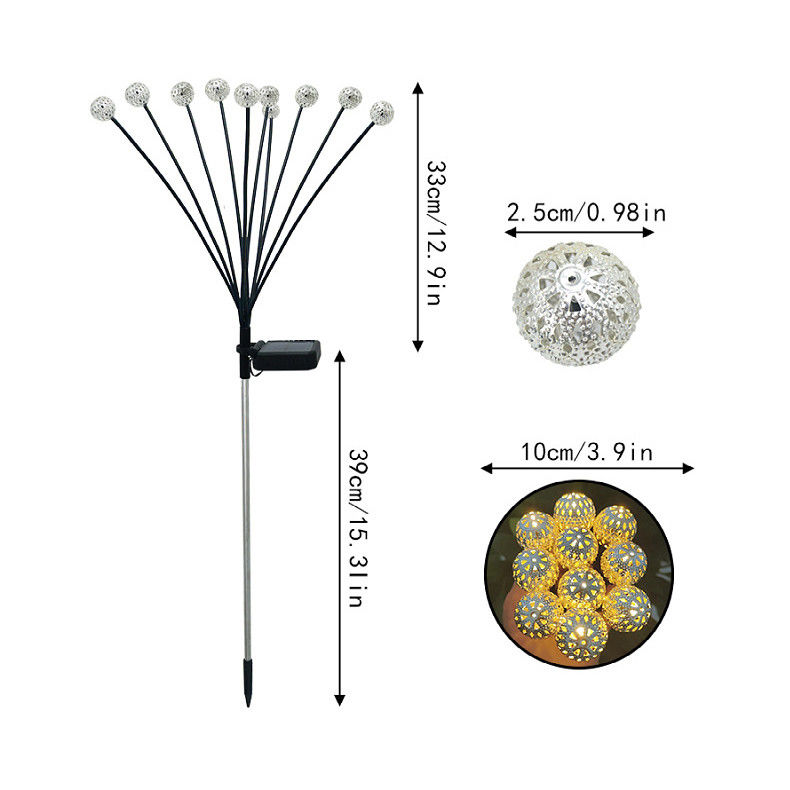 Lampada a luci solari a prova d'acqua per giardino