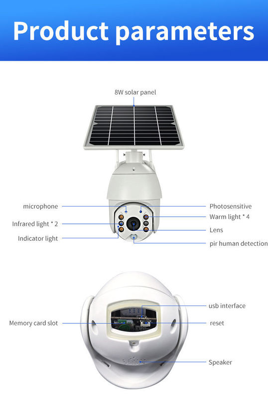 Modalità di alimentazione della rete WiFi/4G Luce solare con telecamera per illuminazione esterna
