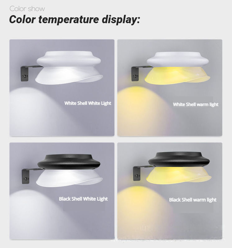 Lampada di recinzione a LED a energia solare impermeabile 100lm/w ABS PC Garden Light per cortile