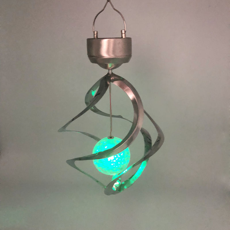 Spiral Solar Wind Chimes luci esterne impermeabile Cambiamento di colore Lampada a LED per giardino