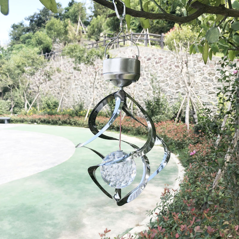 Spiral Solar Wind Chimes luci esterne impermeabile Cambiamento di colore Lampada a LED per giardino