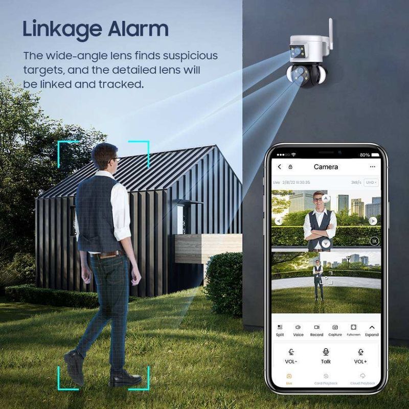 4 Mega Pixel Wireless Speed Dome Security Camera con lenti multiple e cloud storage