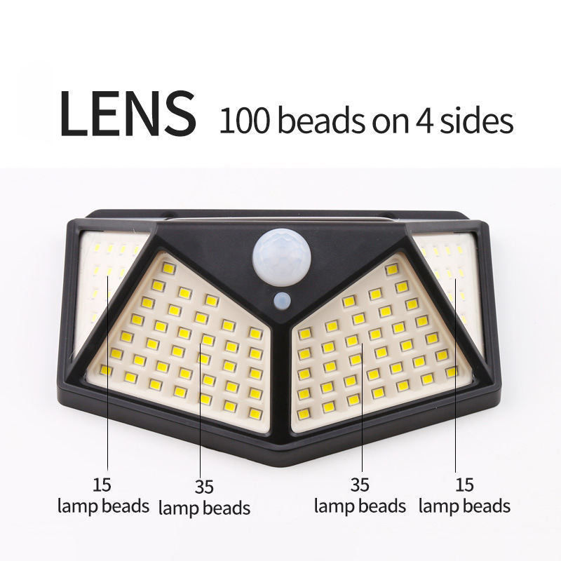 Lampada da giardino a terra Sensore di luce solare a parete Lampada a inondazione a LED con efficienza luminosa di 65lm/w