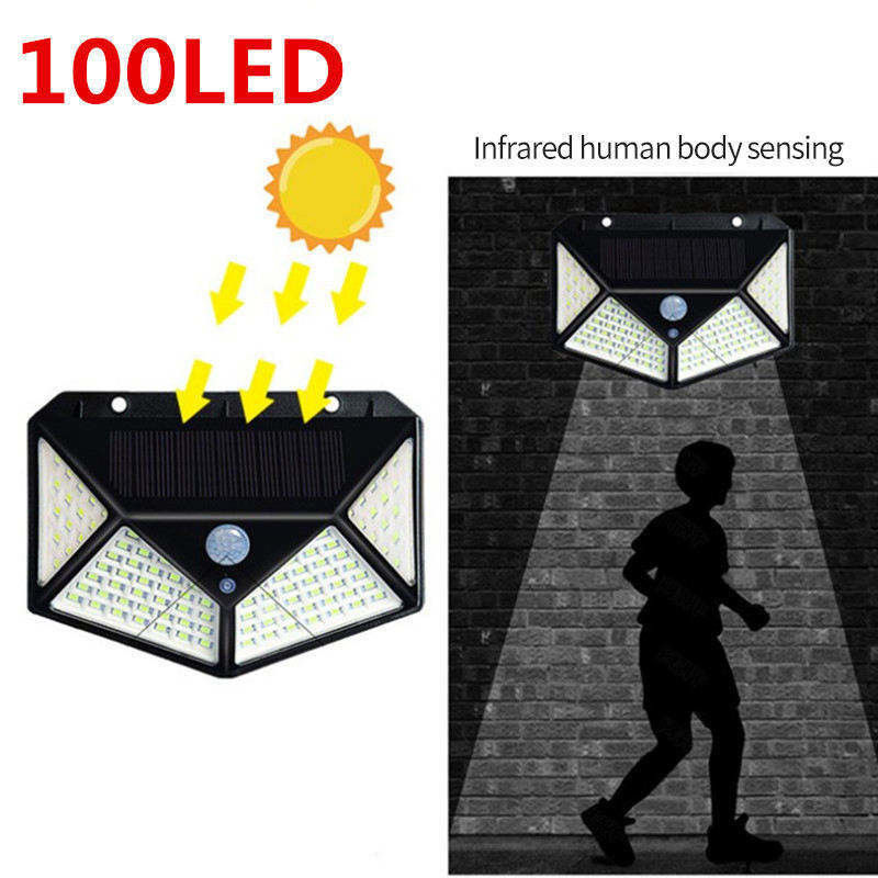 Lampada da giardino a terra Sensore di luce solare a parete Lampada a inondazione a LED con efficienza luminosa di 65lm/w