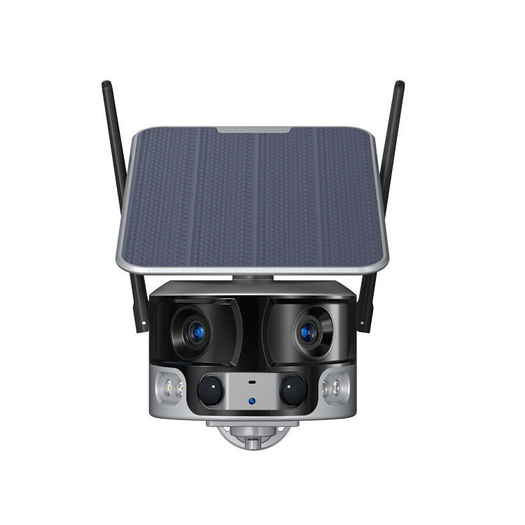 Otto milioni di articolazione orizzontale Camera solare all'aperto Wifi Camera CCTV a doppia lente