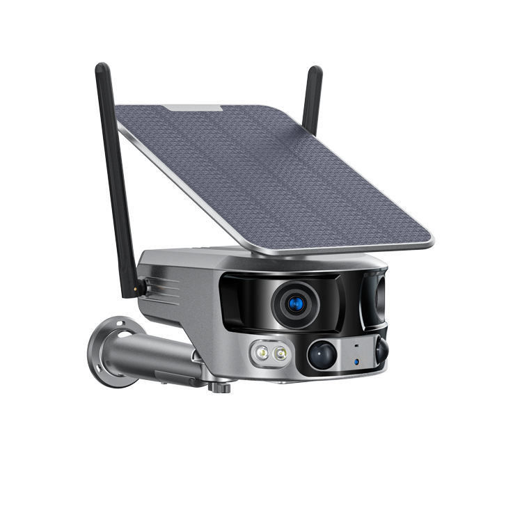 Otto milioni di articolazione orizzontale Camera solare all'aperto Wifi Camera CCTV a doppia lente