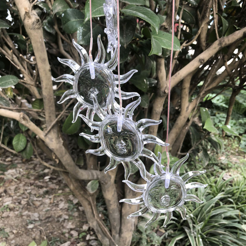 Lampada esterna a cambio colore a LED a vento solare per giardino