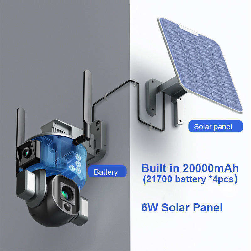 10x Zoom 4.0MP Wifi Dome CCTV Network Ipsy Batteria solare Backup Camera di sorveglianza 4g