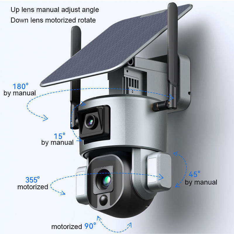 10x Zoom 4.0MP Wifi Dome CCTV Network Ipsy Batteria solare Backup Camera di sorveglianza 4g