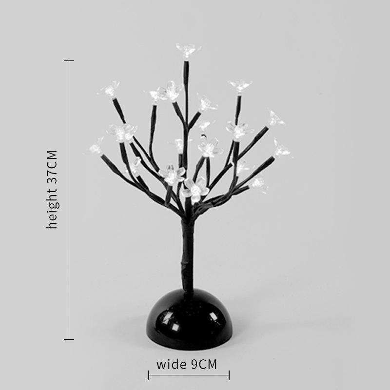 Indoor 36cm 24 lampadine Batteria Stella di Natale Decorazione domestica Led Fiore di ciliegio Tavolo Bonsai Albero Fairy Light