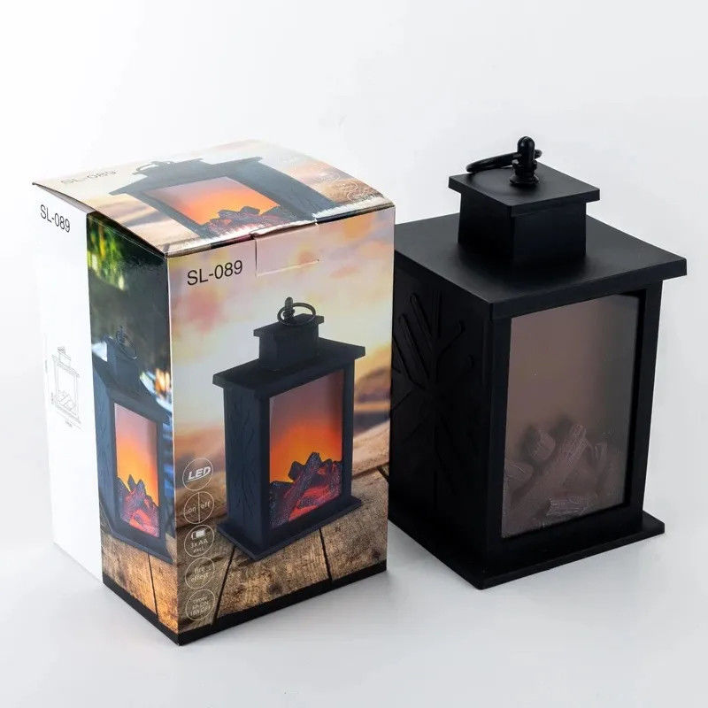 Lampada di simulazione di fiamma per decorazione della stanza Luci appese a LED di Natale 3 * AA Batteria 0,4 kg