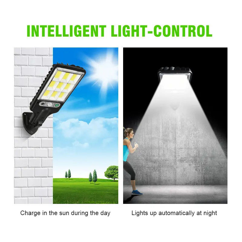 Lampada solare da giardino ad alta luminosità Sensore di sicurezza per illuminazione esterna